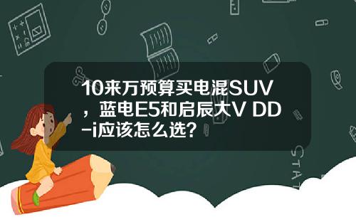10来万预算买电混SUV，蓝电E5和启辰大V DD-i应该怎么选？