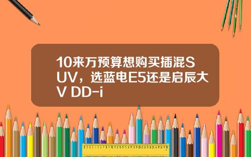 10来万预算想购买插混SUV，选蓝电E5还是启辰大V DD-i