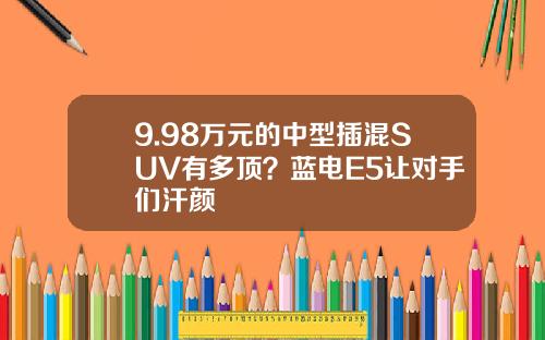 9.98万元的中型插混SUV有多顶？蓝电E5让对手们汗颜