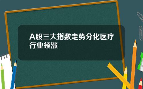 A股三大指数走势分化医疗行业领涨