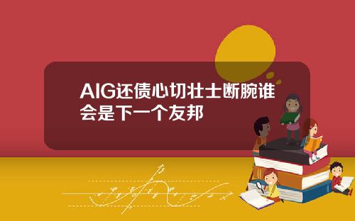 AIG还债心切壮士断腕谁会是下一个友邦