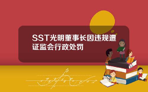 SST光明董事长因违规遭证监会行政处罚