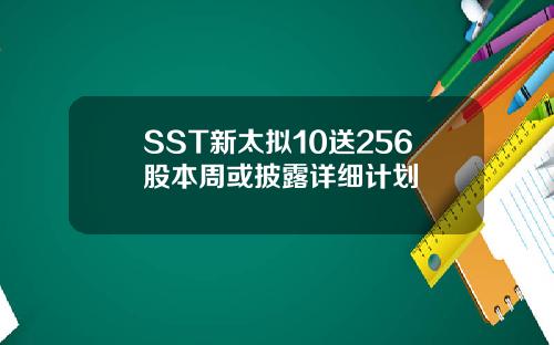 SST新太拟10送256股本周或披露详细计划