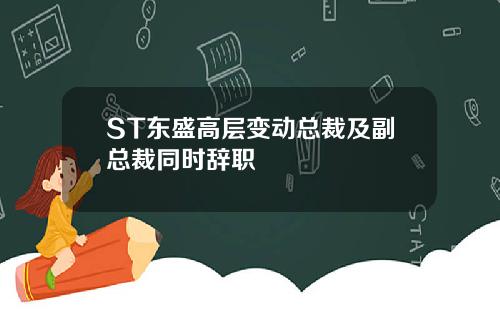 ST东盛高层变动总裁及副总裁同时辞职
