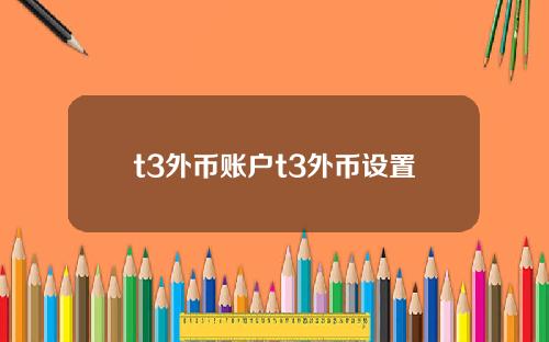 t3外币账户t3外币设置