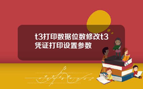 t3打印数据位数修改t3凭证打印设置参数