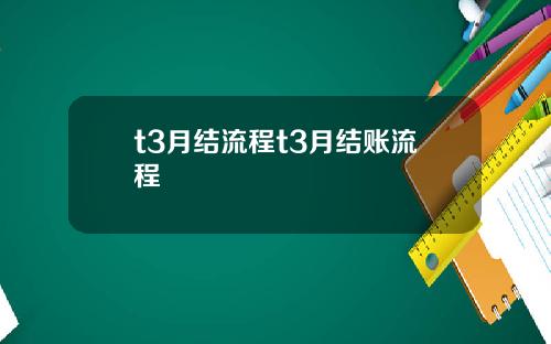 t3月结流程t3月结账流程