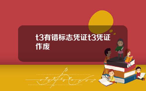 t3有错标志凭证t3凭证作废