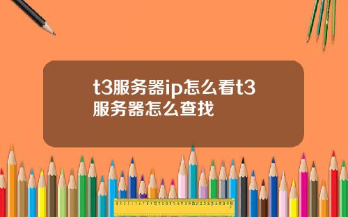 t3服务器ip怎么看t3服务器怎么查找