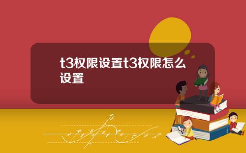 t3权限设置t3权限怎么设置