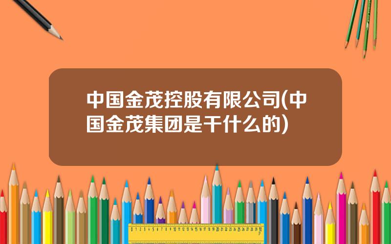 中国金茂控股有限公司(中国金茂集团是干什么的)