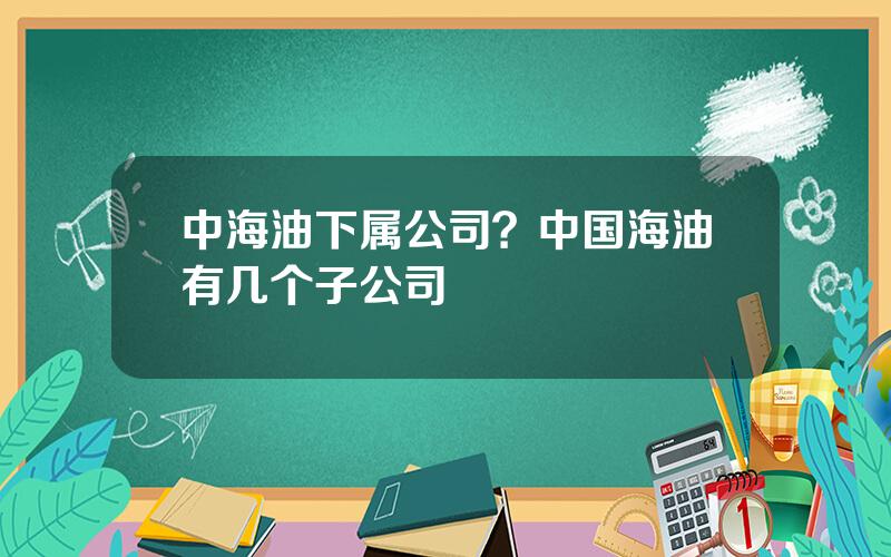 中海油下属公司？中国海油有几个子公司