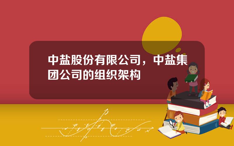 中盐股份有限公司，中盐集团公司的组织架构