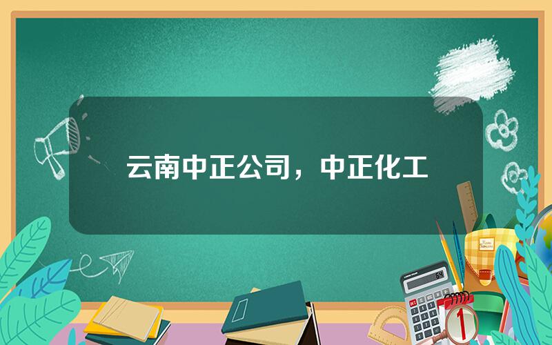 云南中正公司，中正化工