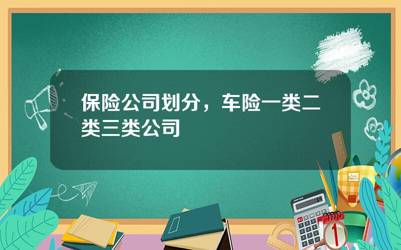 保险公司划分，车险一类二类三类公司