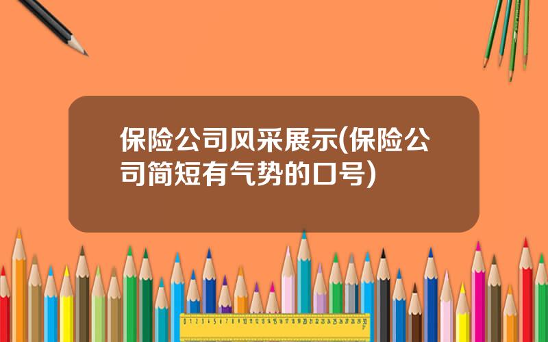 保险公司风采展示(保险公司简短有气势的口号)
