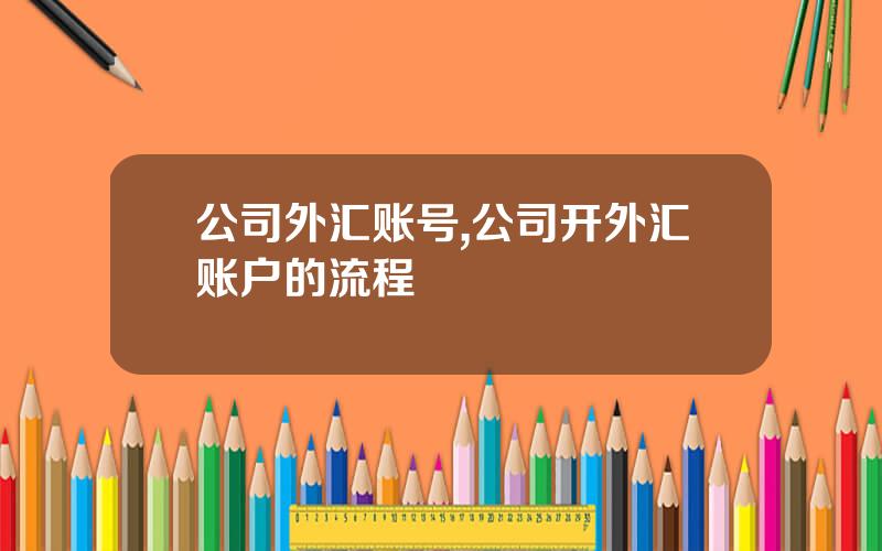 公司外汇账号,公司开外汇账户的流程