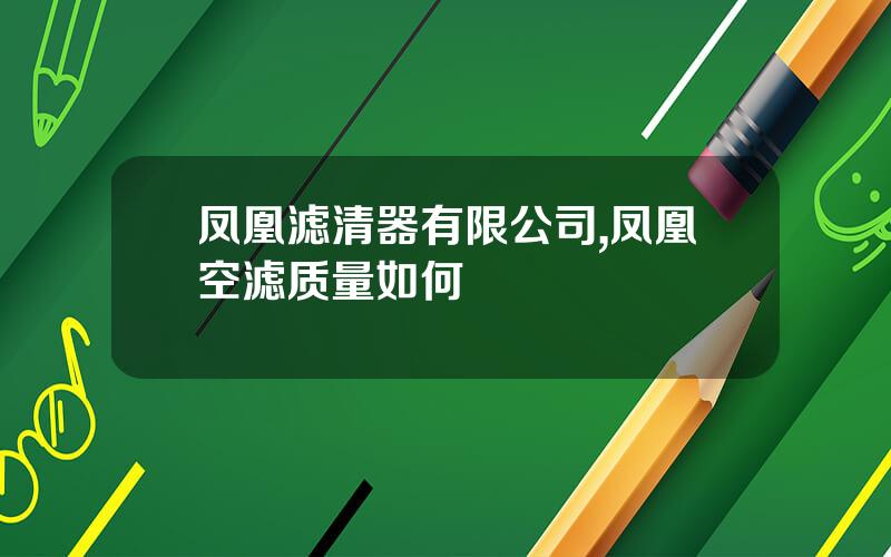 凤凰滤清器有限公司,凤凰空滤质量如何