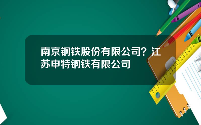 南京钢铁股份有限公司？江苏申特钢铁有限公司