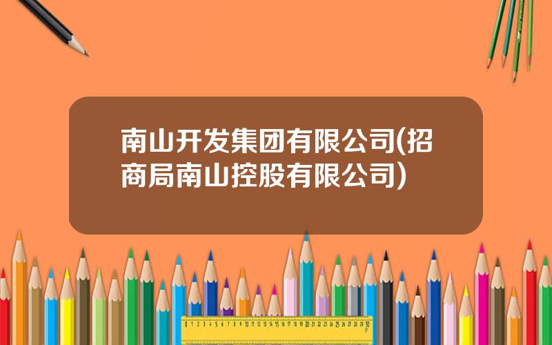 南山开发集团有限公司(招商局南山控股有限公司)