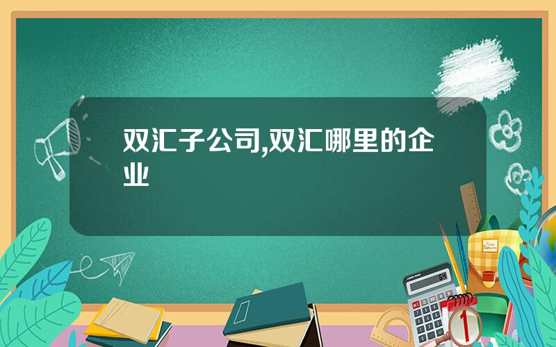 双汇子公司,双汇哪里的企业