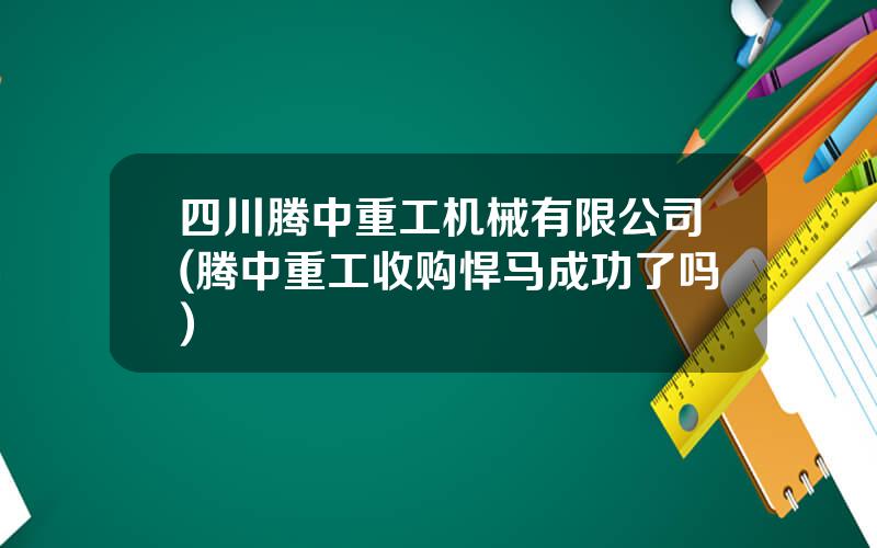 四川腾中重工机械有限公司(腾中重工收购悍马成功了吗)