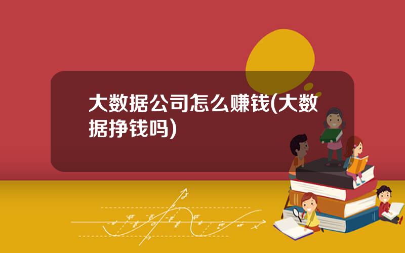 大数据公司怎么赚钱(大数据挣钱吗)