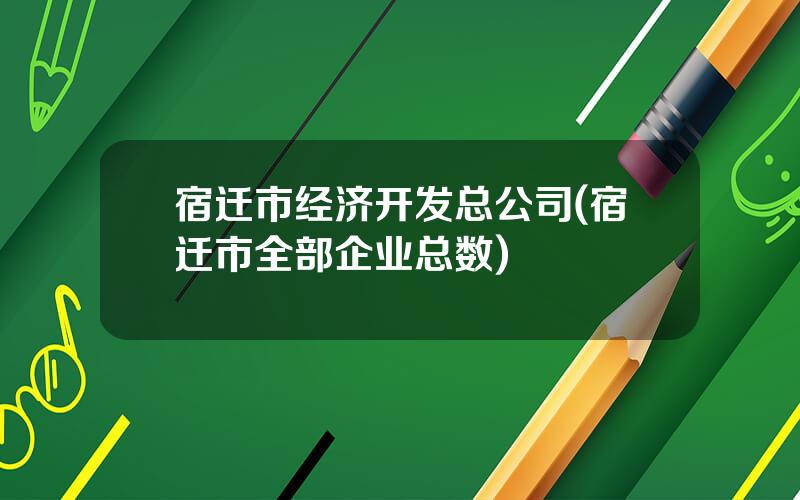 宿迁市经济开发总公司(宿迁市全部企业总数)