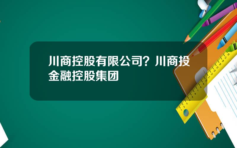 川商控股有限公司？川商投金融控股集团